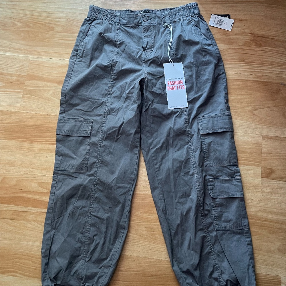 Brand New Women's Grey Parachute Pants, M